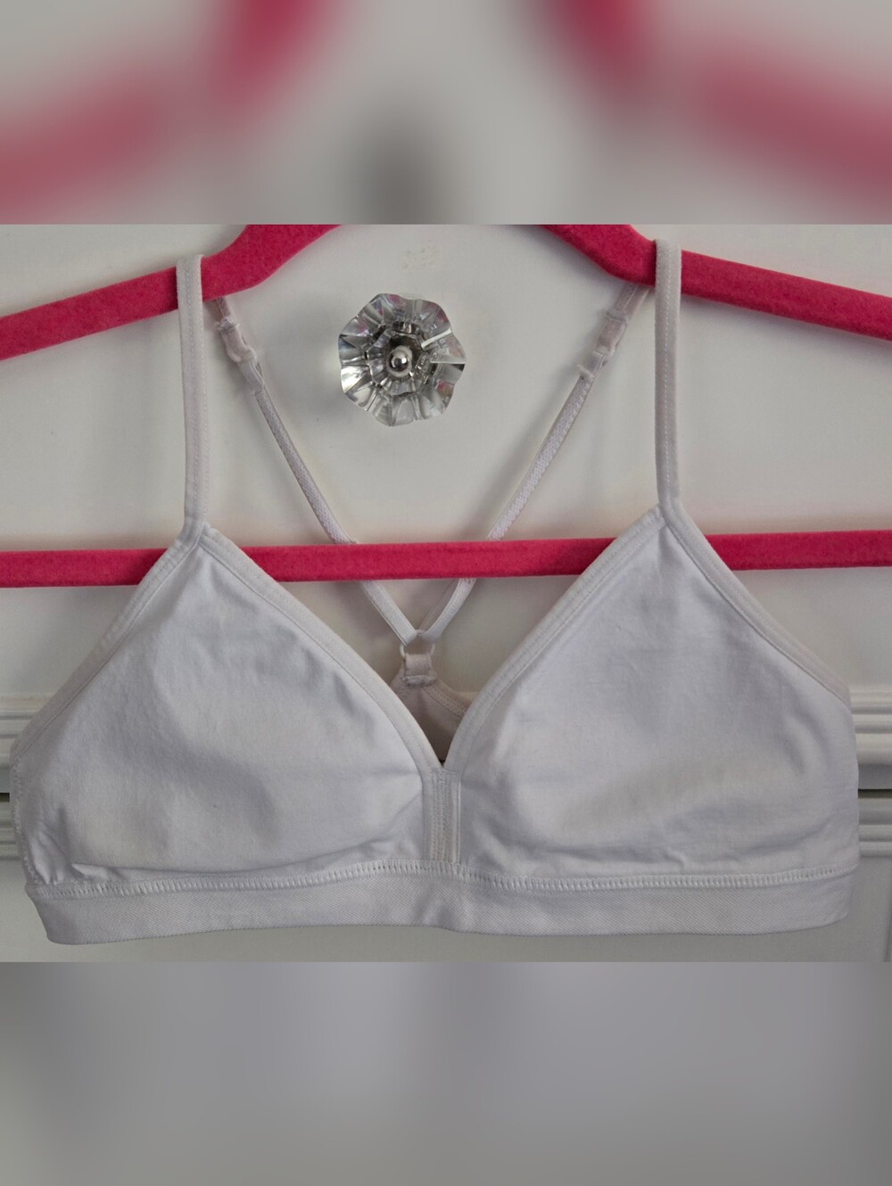 Hanes Kids White Bralette Size XL